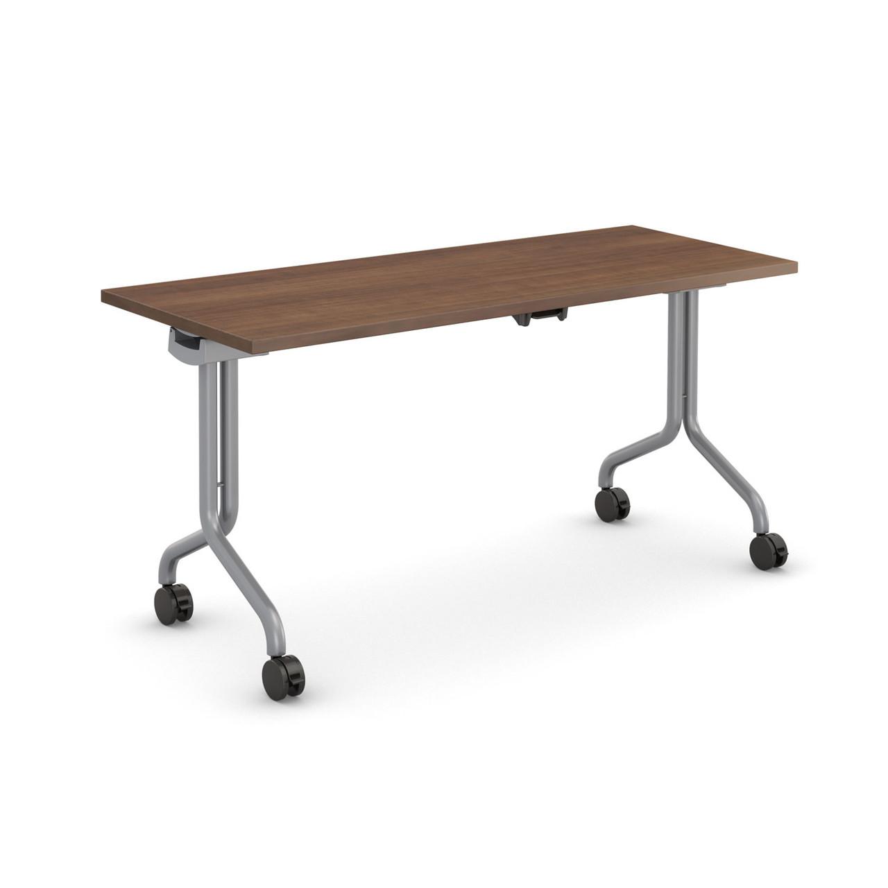 HPFI Furniture 60"W x 24"D Training Room Flip Top Nesting Table - HPFI Duality Collection 