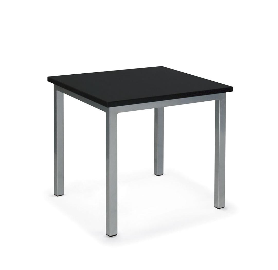 HPFI Furniture HPFI Trados Collection Laminate End Table with Brushed Aluminum Finished Metal Frame 5723 