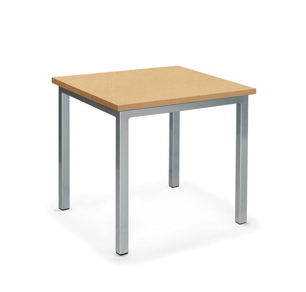 HPFI Furniture HPFI Trados Collection Laminate End Table with Brushed Aluminum Finished Metal Frame 5723 