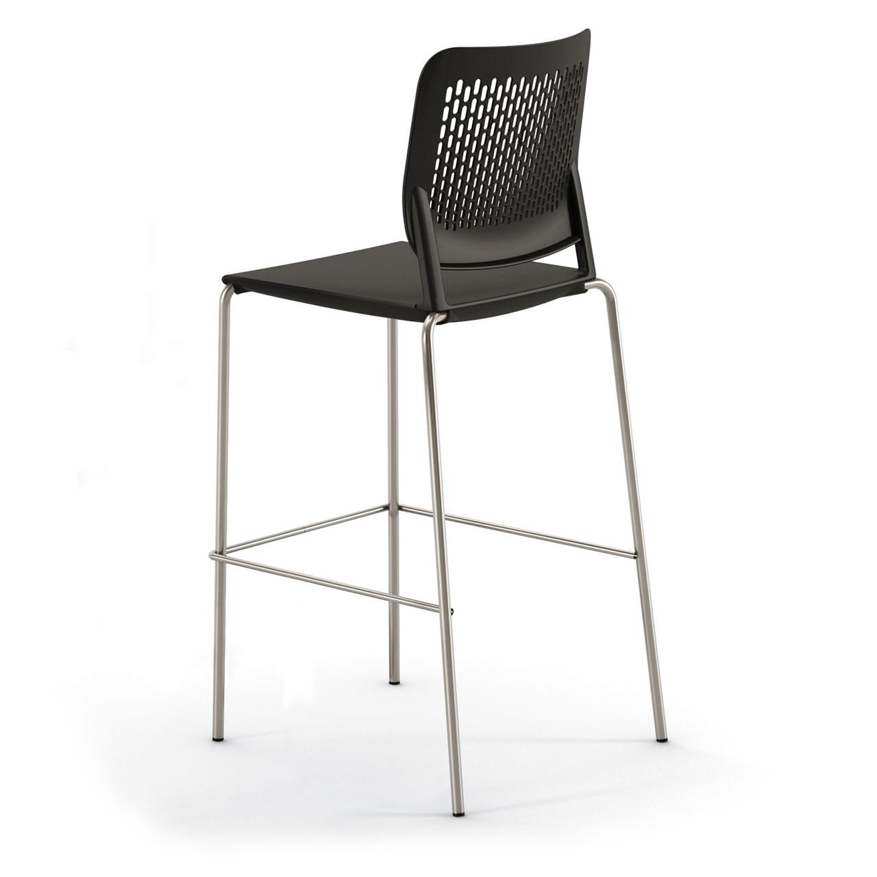 HPFI Furniture Polypropylene Shell Bar Height Stools 4-Pack - HPFI Timbre 280 