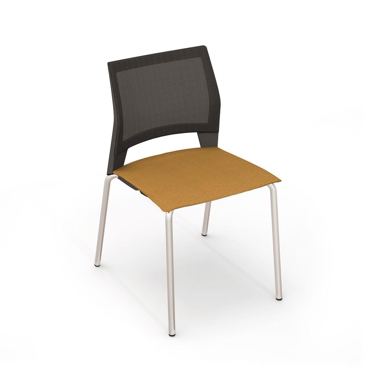 HPFI Furniture HPFI Tone Stackable Mesh Back Guest Chairs with Upholstered Seats (2 Pack) 