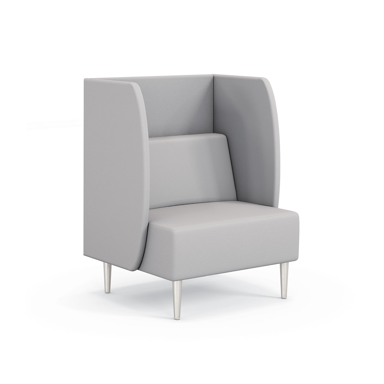 Wide Seat Two-Tone Lounge Chair with Privacy Panels - HPFI Eve Harbor 5870
