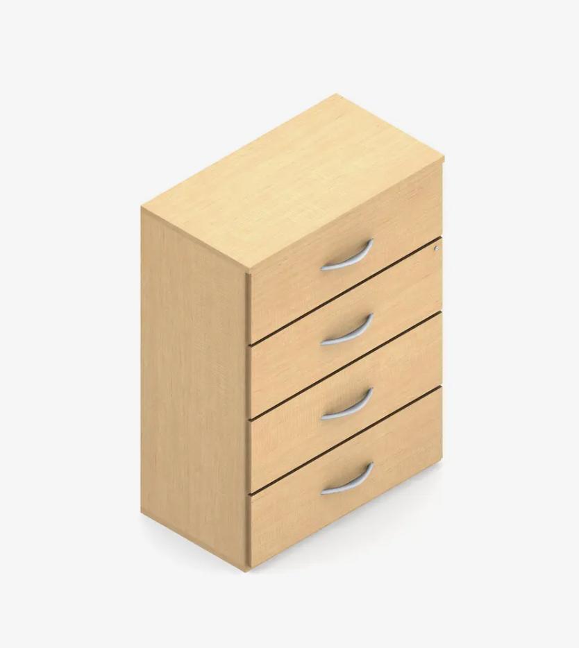 Global Total Office Global Adaptabilities Collection 36W x 20D x 49.5H 4-Drawer Lateral File Cabinet A2036S4 