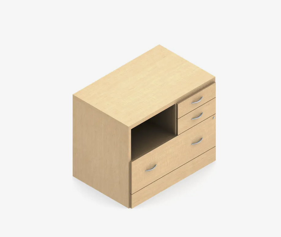 Global Adaptabilities File and Stationary Storage Cabinet with Open Cubby A2036MSC