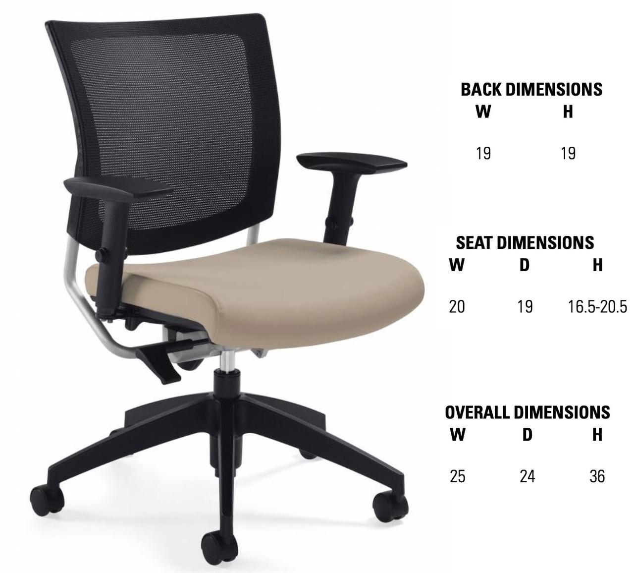 Global Total Office Global Graphic Mesh Back Office Chair 2738MB