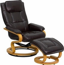  Flash Furniture Brown Leather Recliner 