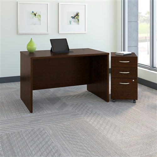 Bush Business Furniture Bush Series C 48" Desk with Mobile BBF Pedestal 