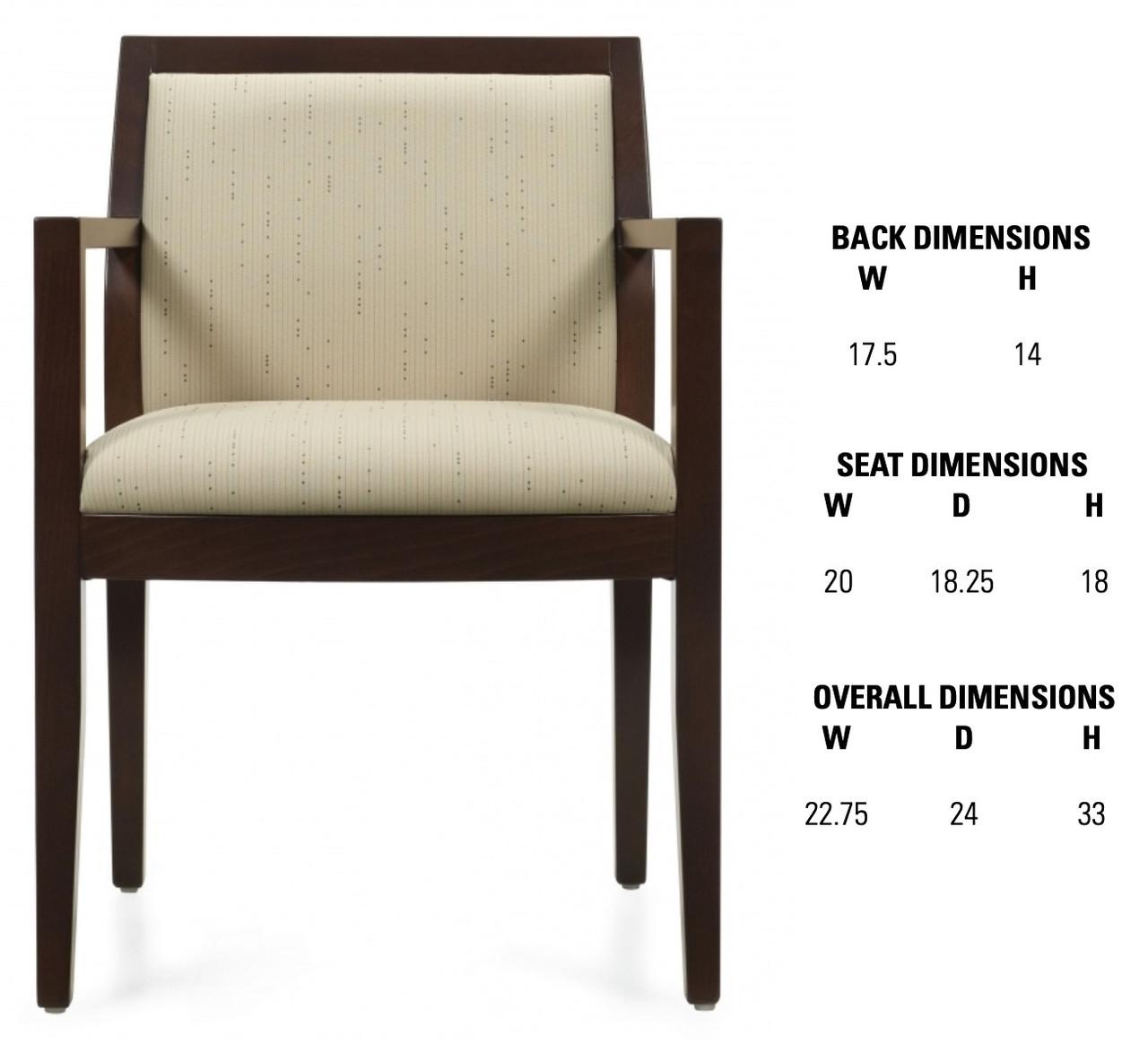 Global Total Office Global Layne Series 8525T Wood Executive Style Armchair