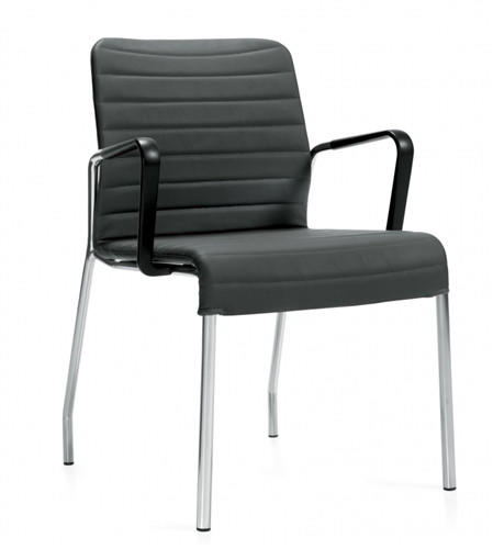 Global Total Office Global Lite Series 5952 Fabric Guest Chair with Loop Arms (10 Colors Available!)