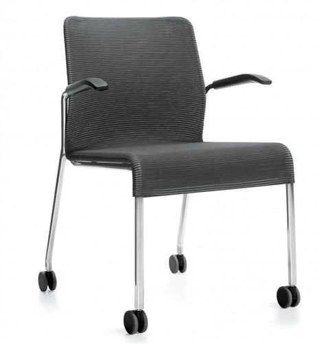 Global Total Office Global Lite Series Mesh Side Chair with Arms and Casters (24 Color Options Available!)
