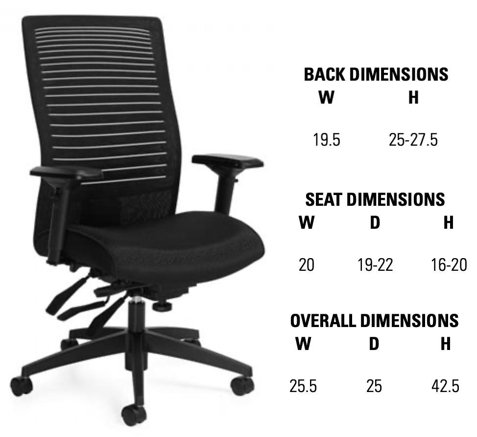 Global Total Office Global Loover Mesh Office Chair 2661-3