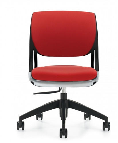 Global Total Office Global Novello 6403 Armless Office Chair with Designer Fabric Upholstery 