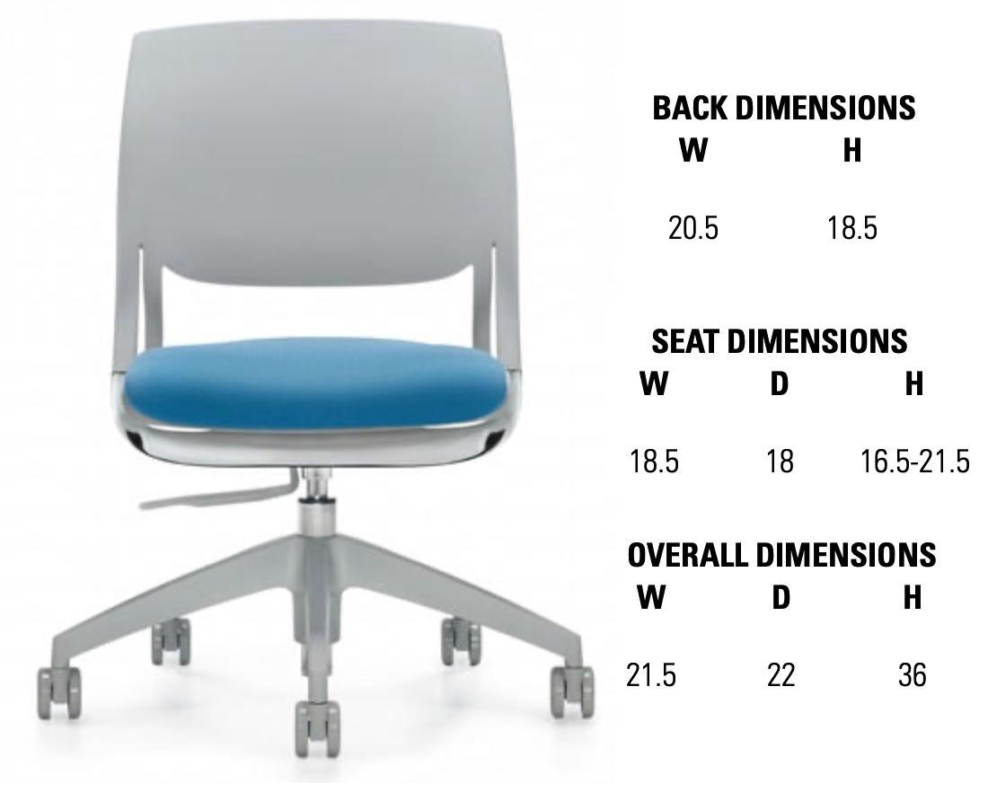 Global Total Office Global Novello Series Armless Modern Task Chair 6401