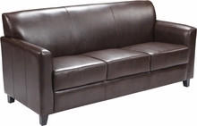  Flash Furniture Diplomat Series Brown Leather Sofa 