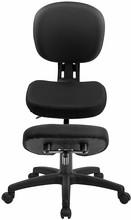  Flash Furniture Ergonomic Kneeling Posture Task Chair in Black Fabric 