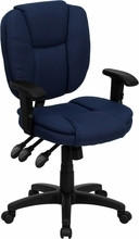  Flash Furniture Ergonomic Navy Blue Upholstered Computer Chair 