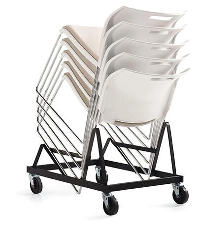 Global Total Office Global Popcorn 6713 Armless Stack Chair with Upholstered Seat