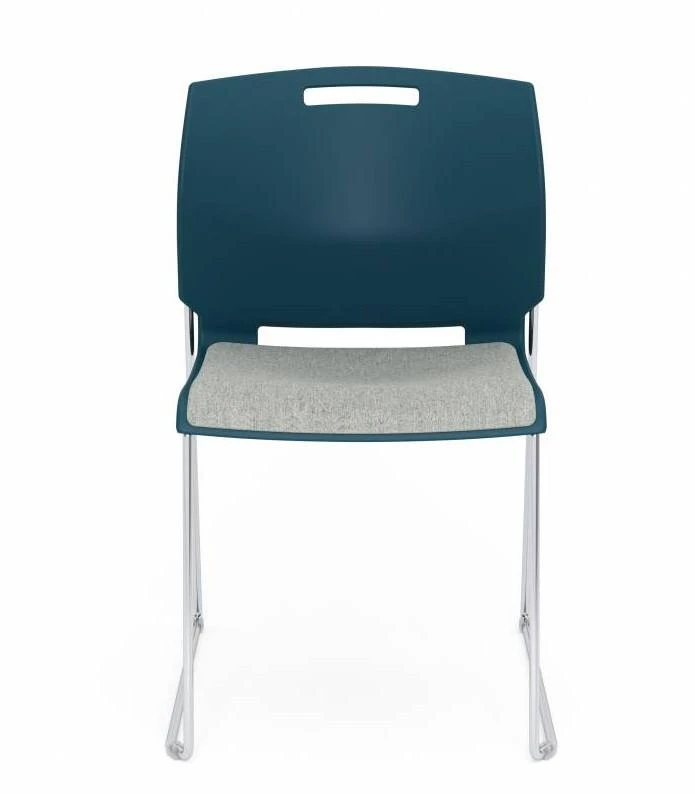 Global Total Office Global Popcorn 6713 Armless Stack Chair with Upholstered Seat