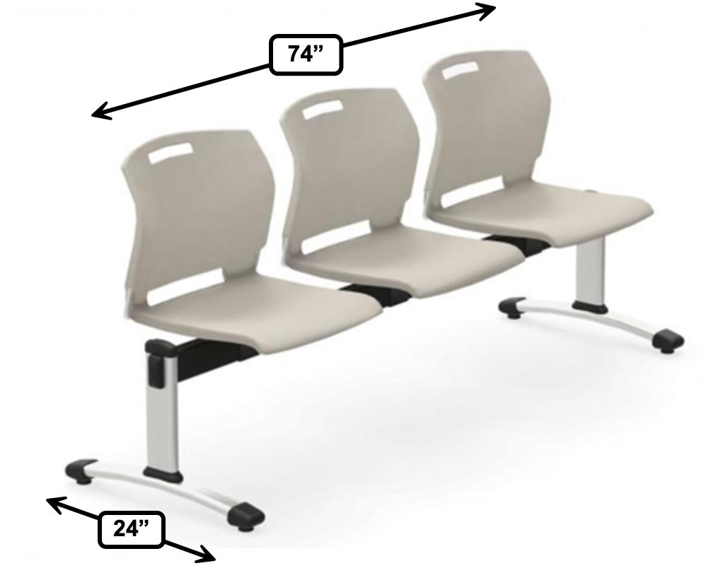 Global Total Office Global Popcorn Beam Seating Configuration POP501 (10 Colors Available!)