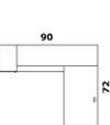 Global Total Office Global Princeton L Shaped Desk Layout with Overhead Hutch A1J