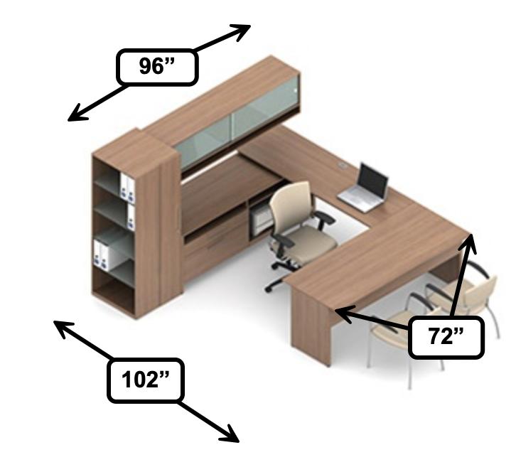 Global Total Office Global Princeton Modular Executive Desk A3R