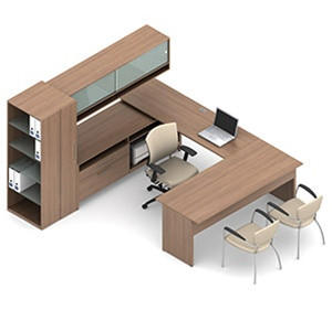 Global Total Office Global Princeton Modular Executive Desk A3R