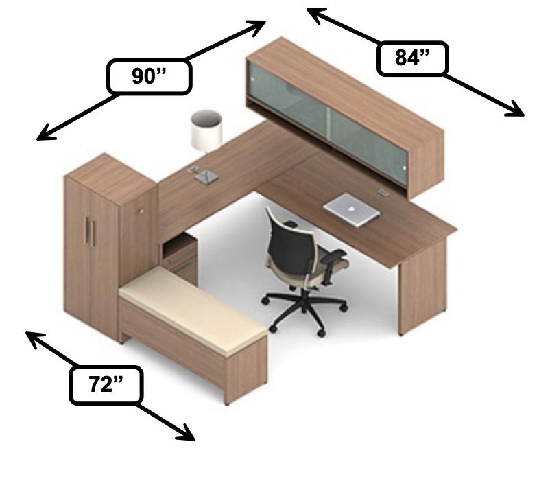 Global Total Office Global Princeton Modular Executive Desk B2E1