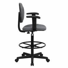  Flash Furniture Gray Drafting Chair with Arms 