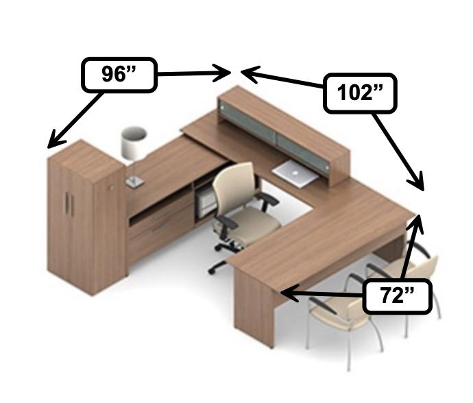 Global Total Office Global Princeton U Shaped Modular Workstation A3J