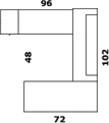 Global Total Office Global Princeton U Shaped Modular Workstation A3J