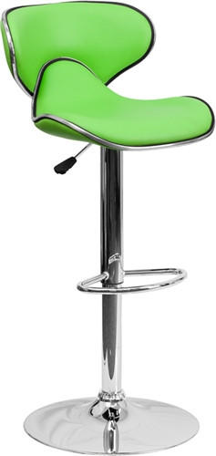  Flash Furniture Green Vinyl Bar Stool with Modern Style 