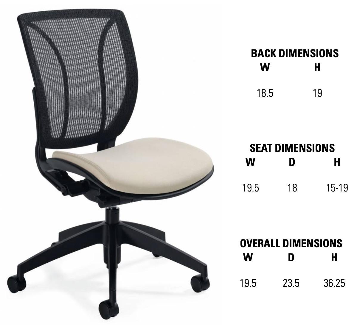 Global Total Office Global Roma Mesh Back Seat Ergonomic Office Chair 1901