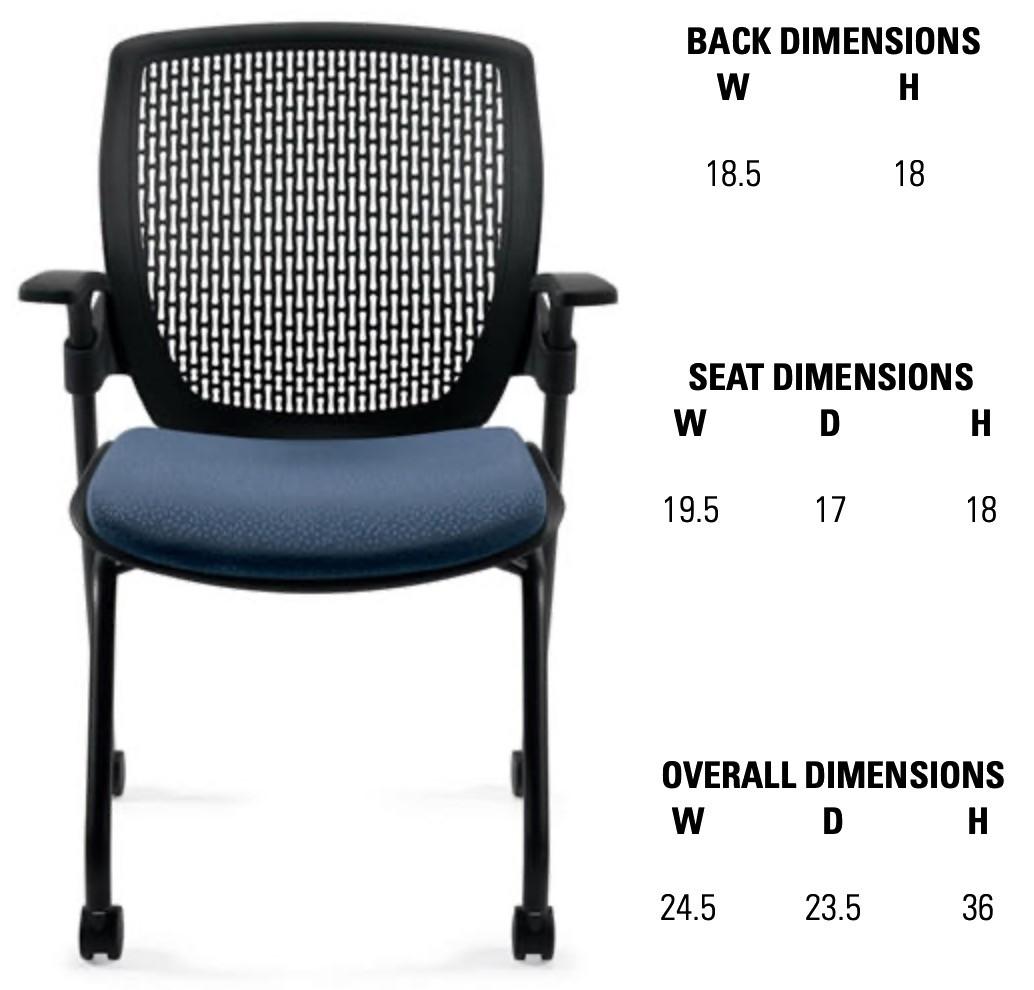 Global Total Office Roma Series Nesting Chair - Thumbnail 3