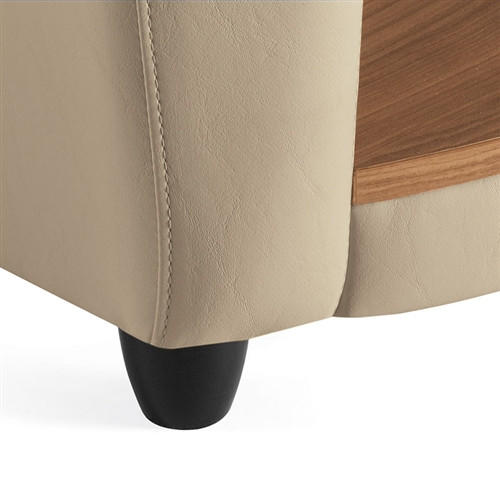 Global Total Office Global Sirena Series Leather Lounge Chair with Bottom Shelf 3372LM