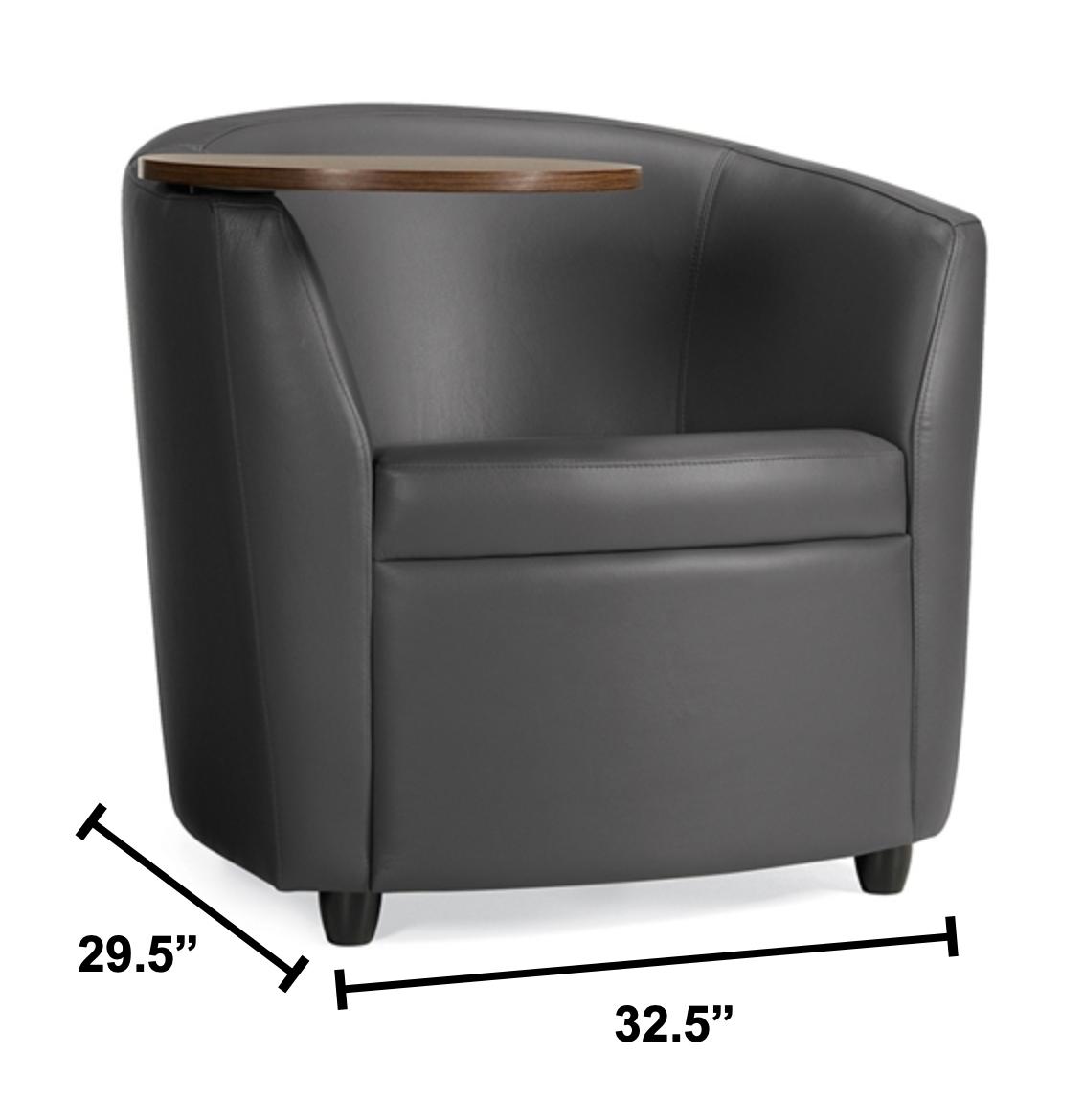 Global Total Office Global Sirena Series Tablet Arm Leather Lounge Chair 3371LMLTL