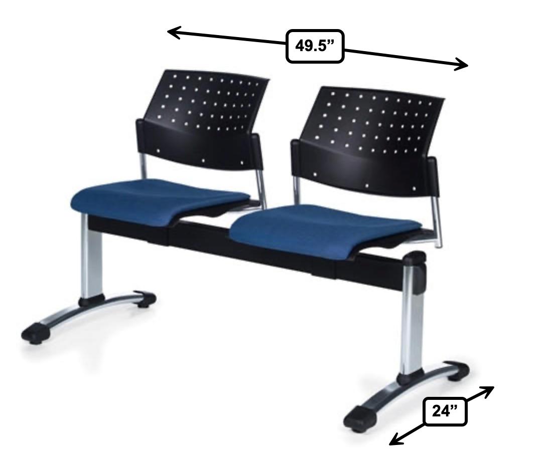 Global Total Office Global Sonic 2 Personal Reception Area Beam Chair