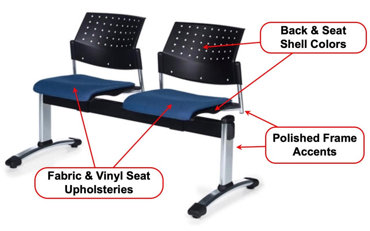 Global Total Office Global Sonic 2 Personal Reception Area Beam Chair