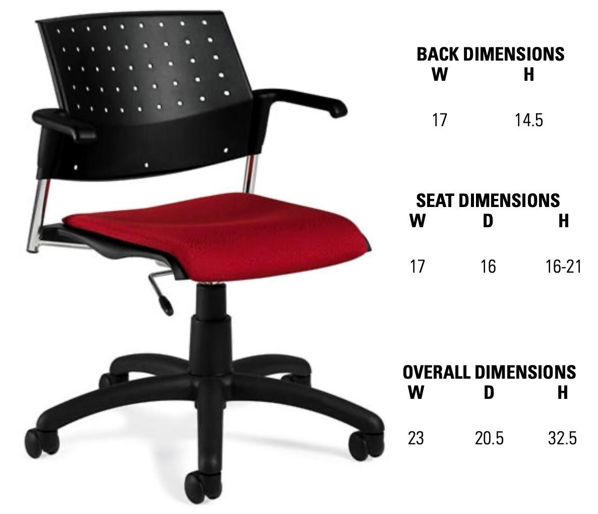 Global Total Office Global Sonic Collection Modern Task Chair 6568