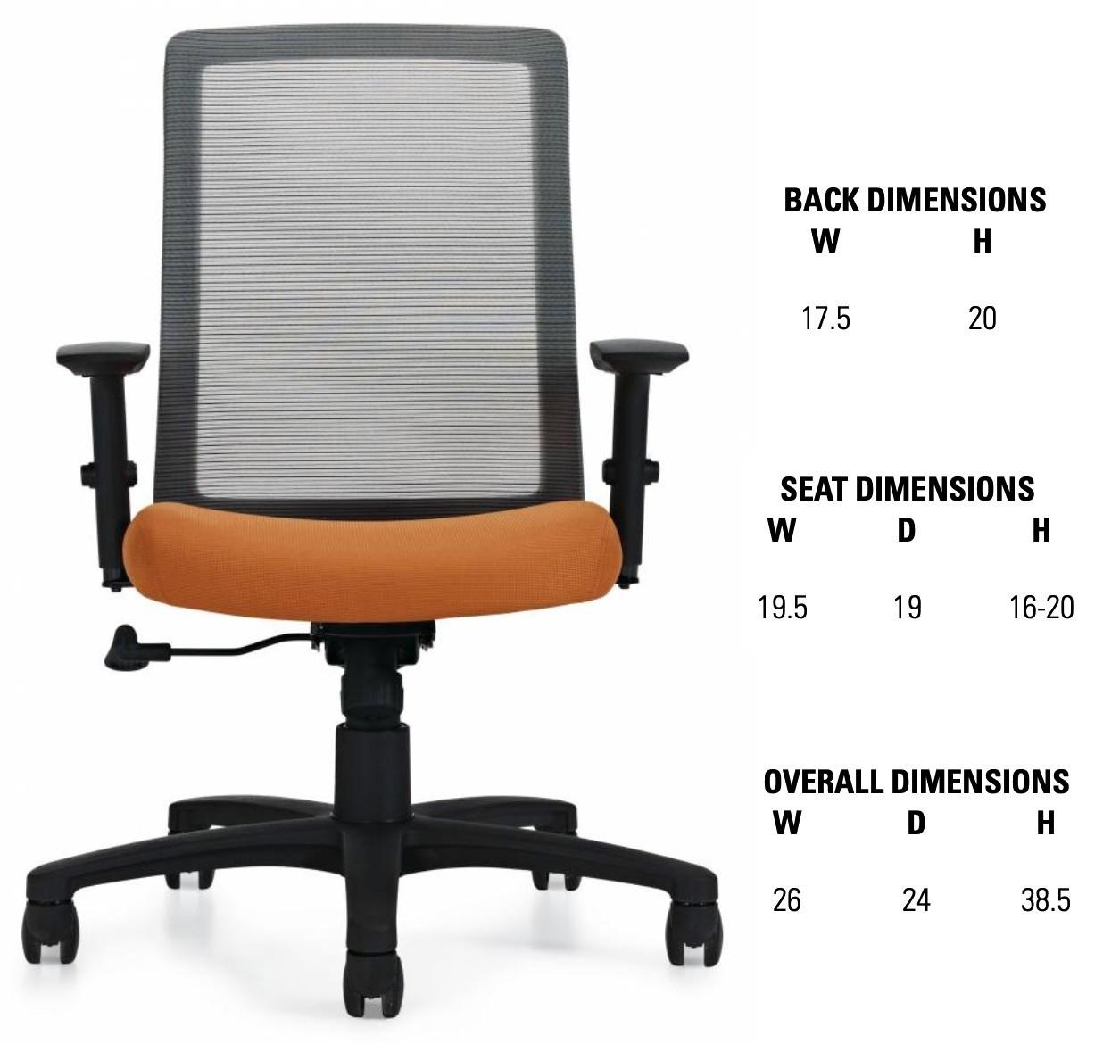 Global Total Office Global Spritz Ergonomic Mesh Back Tilter Chair 6761-4