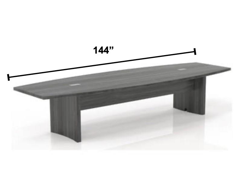 Mayline Group ACTB12LGS Gray Steel Finished Aberdeen 12' Conference Table by Mayline 