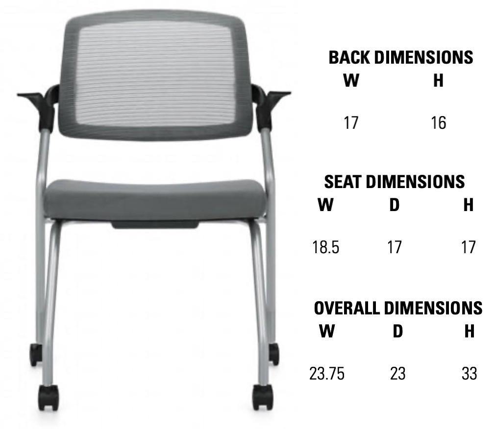 Global Spritz Mesh Back Training Room Chair 6765C