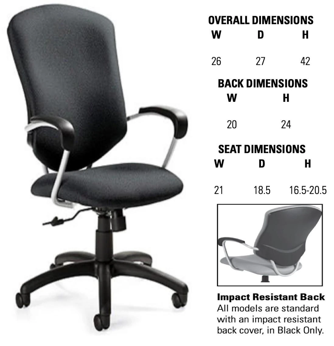 Global Total Office Global Supra 5330-4 High Back Tilter Chair