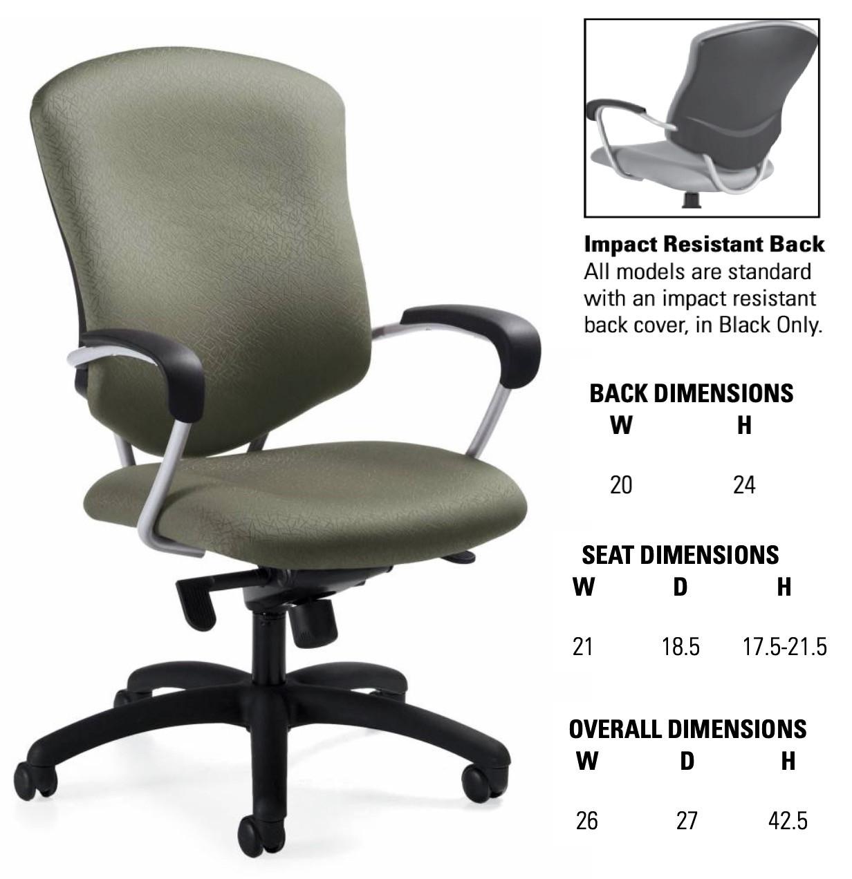 Global Total Office Global Supra High Back Multi Purpose Office Chair 5330-2(UB) 