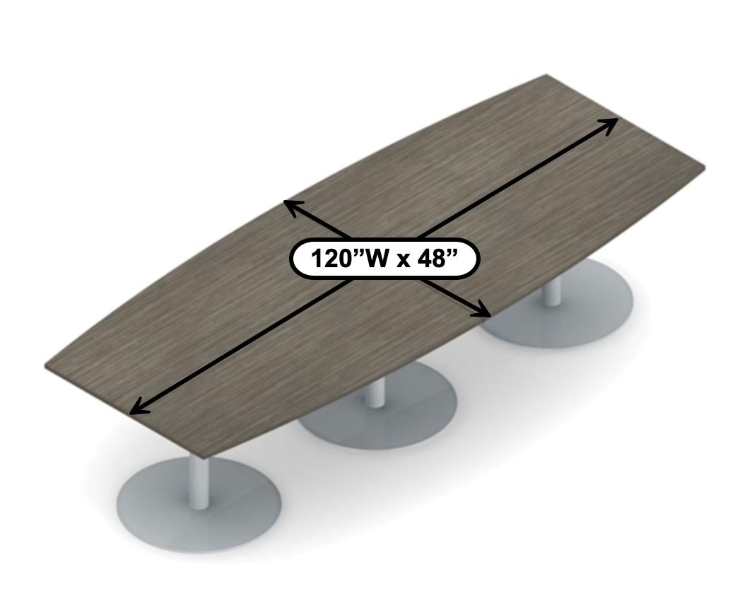 Global Total Office Global Swap 10' Boat Shaped Boardroom Table SWP521 