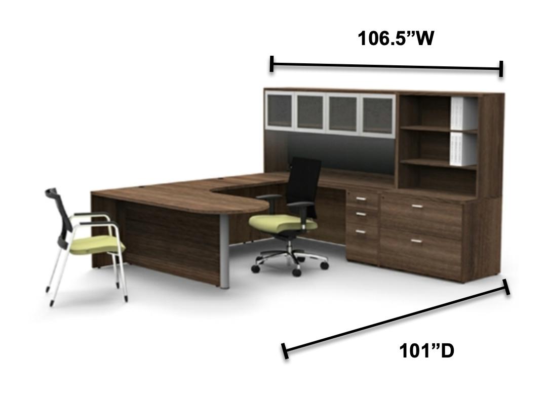 Cherryman Office Furniture Cherryman Amber Series Contemporary Office Furniture Set 