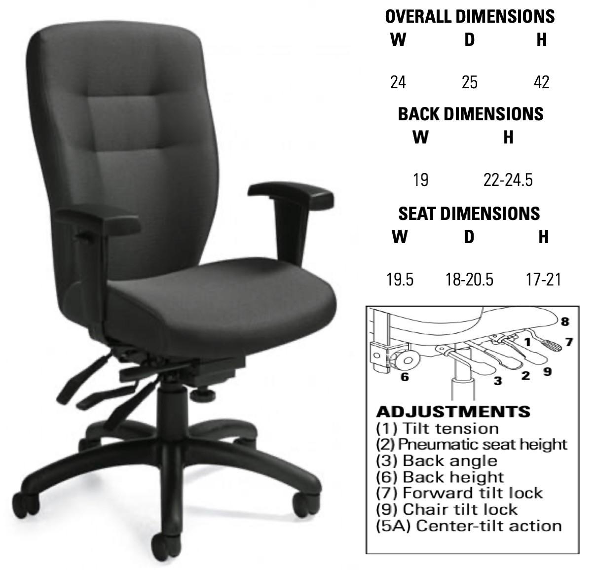 Global Total Office Global Synopsis Multi-Tilter Office Chair 5081-3