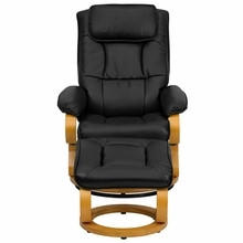  Flash Furniture Leather and Wood Recliner 