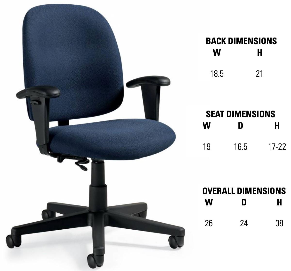 Global Total Office 3255 Granada Low Back Task Chair