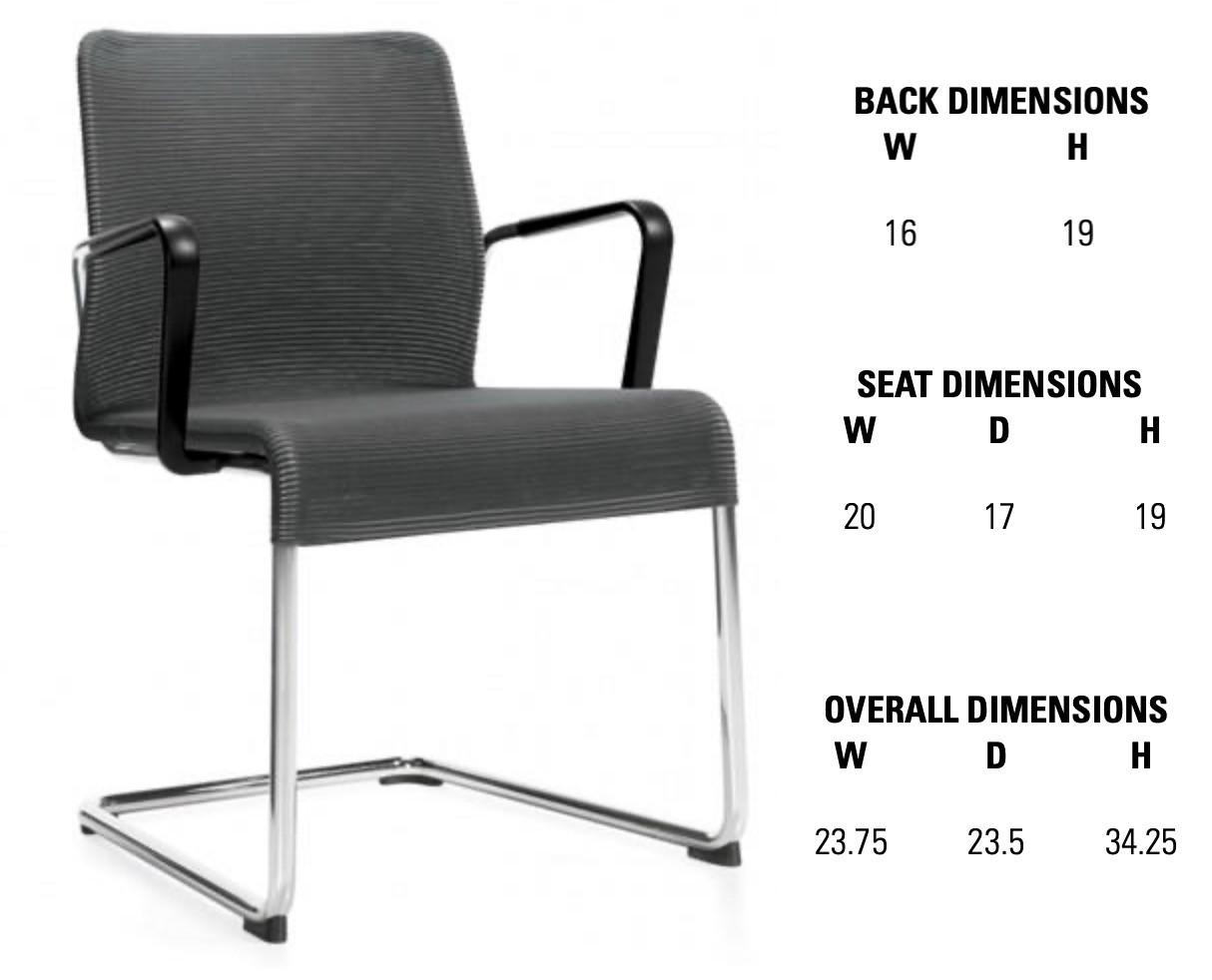 Global Total Office 5945 Lite Series Sled Base Mesh Reception Chair (24 Color Options Available!)