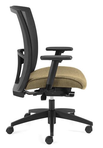 Global Total Office 6321-8 Vion High Back Mesh Chair with Fabric Seat